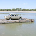 Ferry on the short way to Muynak