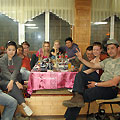 Dinner in the local cafe