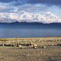 Lake  Karakul  (The height of the lake 4,100 m)