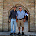 Ross and guide, Akmal in Tashkent