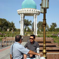 Ross and guide, Akmal in Tashkent