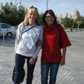Karen and guide Rihanna  in Samarkand