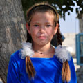 Turkmen girl — blonde hair and eyes - unusual, but coming across evidence of the Turkmen. �������-���������: ������� ������ � ����� - ����������, �� ������������ �������� ����� �������.