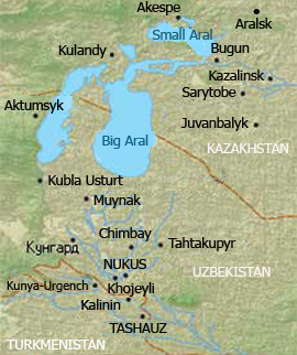 Aral Sea map Aral Sea map