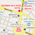 Location map to  Dedeman Silk Road Tashkent Hotel