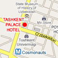 Location map to  Tashkent Palace Hotel
