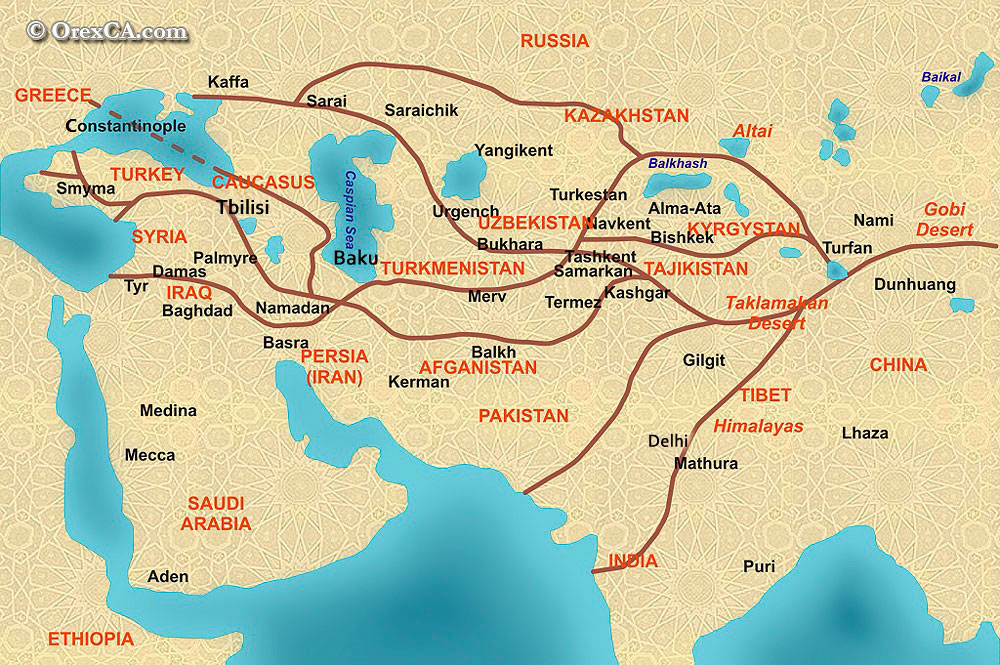 The Great Silk Road map