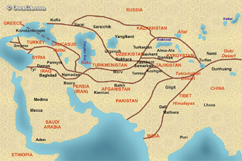Silk Road trade routes