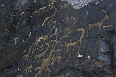 Petroglyphs in Beldersay