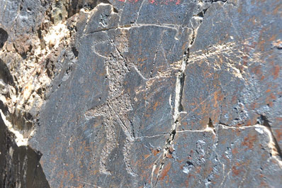 Petroglyphs in Sarmyshsai