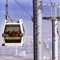 Cable way lifted mountain center