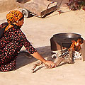 Visit nomadic villages. Food preparation