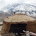 Kyrgyz yourt on Karakuli lake