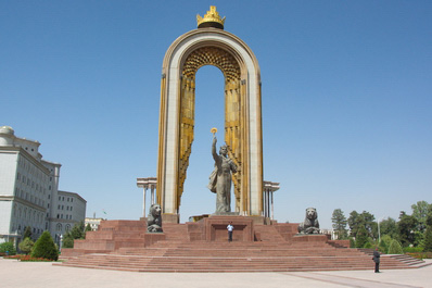 Statue of Ismoil Somoni, Dushanbe, Tajikistan