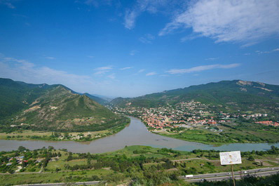 The confluence of the Aragvi and Kura (Mtkvari) rivers, Mtskheta