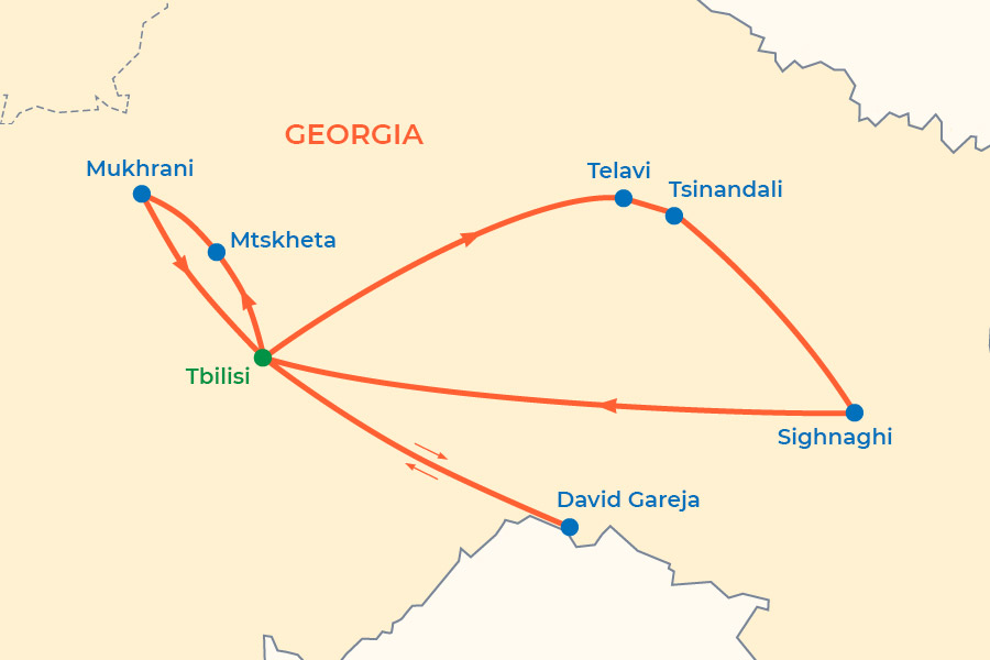 Best of Georgia Tour map