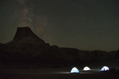 Bozzhyra campsite at night