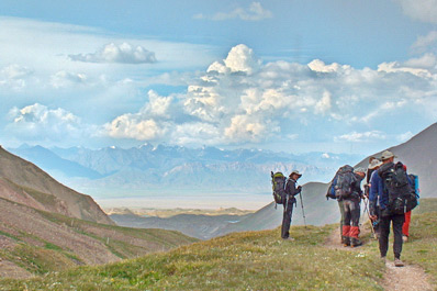 Ascent to the base camp