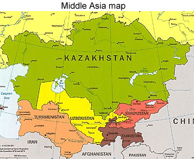 Map of Central Asia