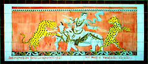 Варахшанский дворец,  фрески, Бухара