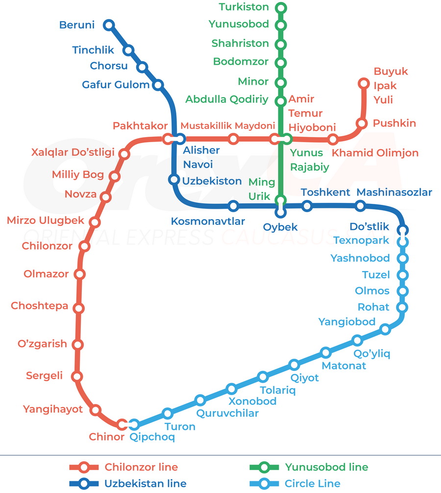 Map of Tashkent Metro