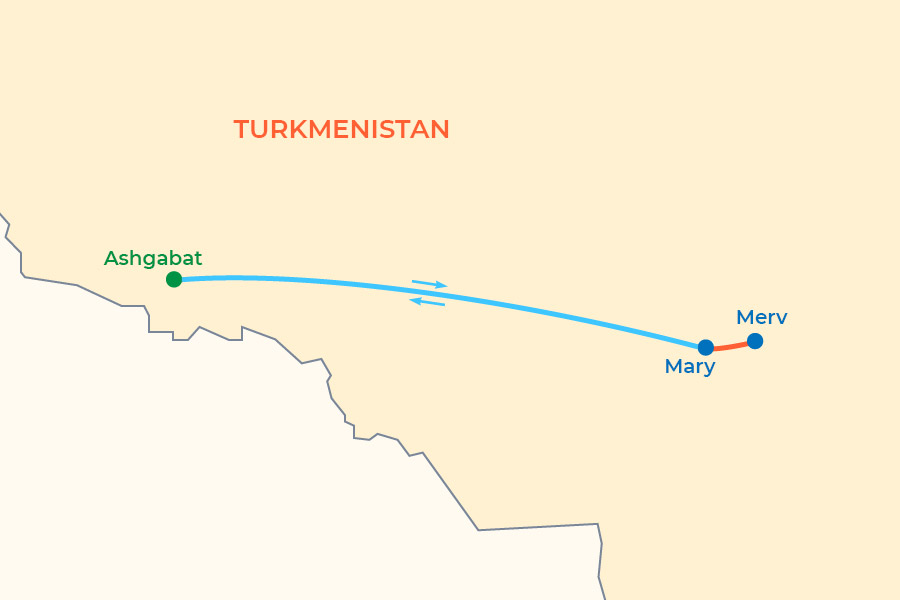Discover Turkmenistan map