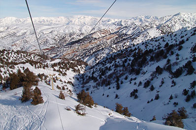 The ski resort Beldersay, Uzbekistan