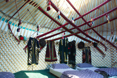 Yurt from the inside