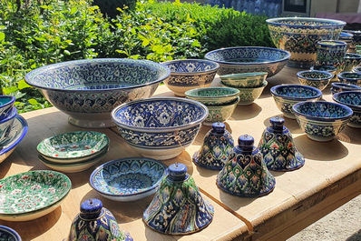 Traditional ceramics of Rishtan, Workshop of Rustam Usmanov, Uzbekistan