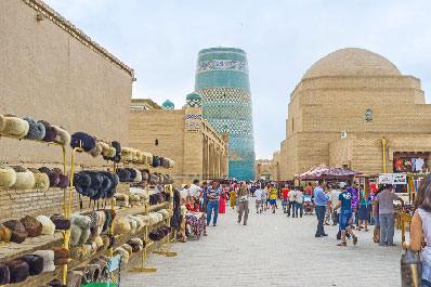 Tourists in Uzbekistan